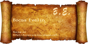 Bocsa Evelin névjegykártya